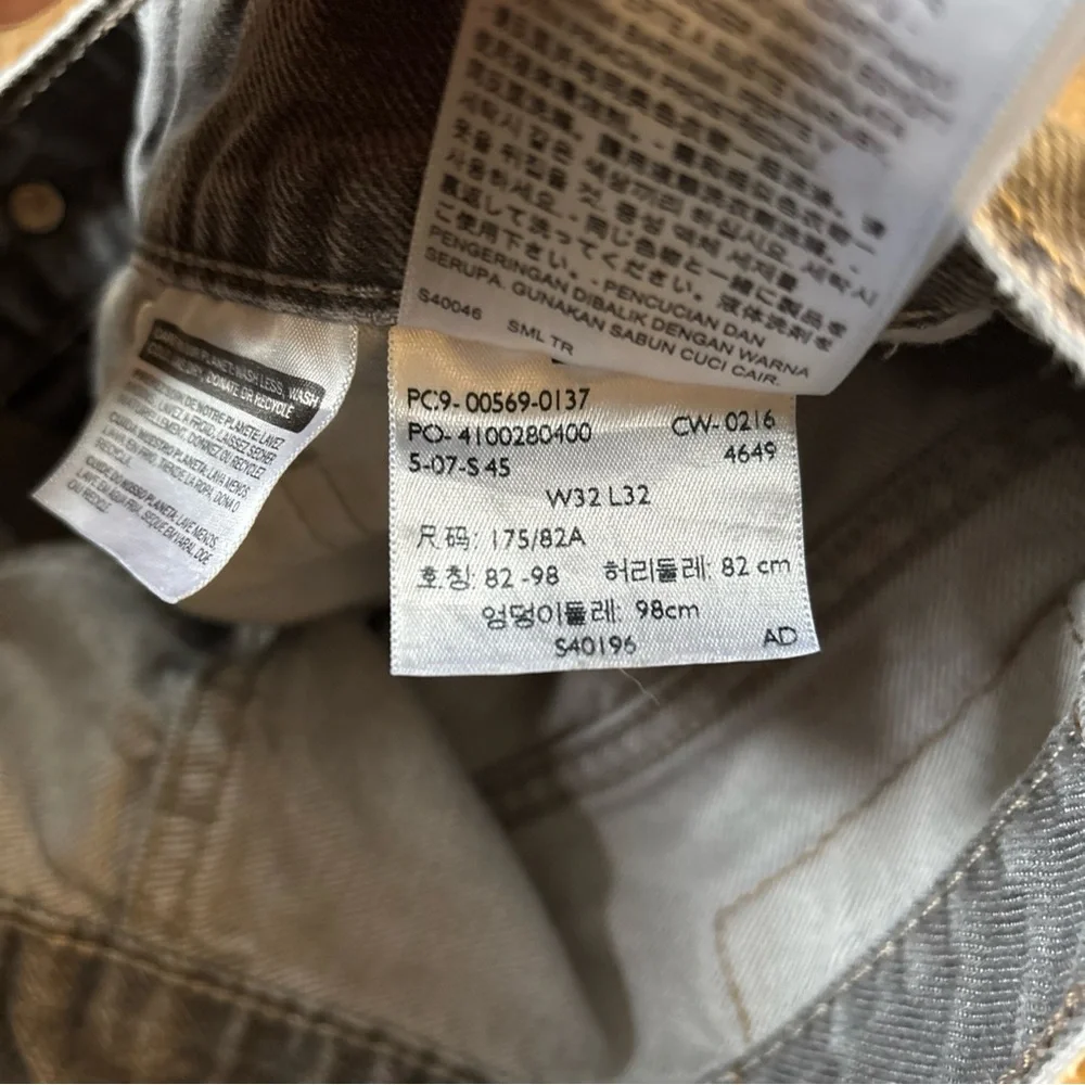 Levi's 569 Straight Jeans in Gray Denim